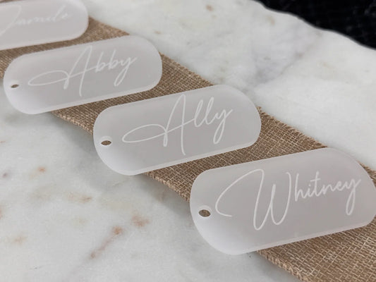 Personalized Frosted Acrylic Name Tags