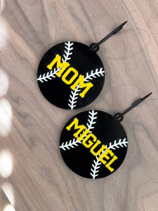 Personalized Baseball Bag Tag | Custom Team Colors