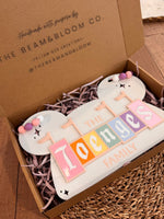 Personalized Disney Stroller Tag with Pastel Banner Letters